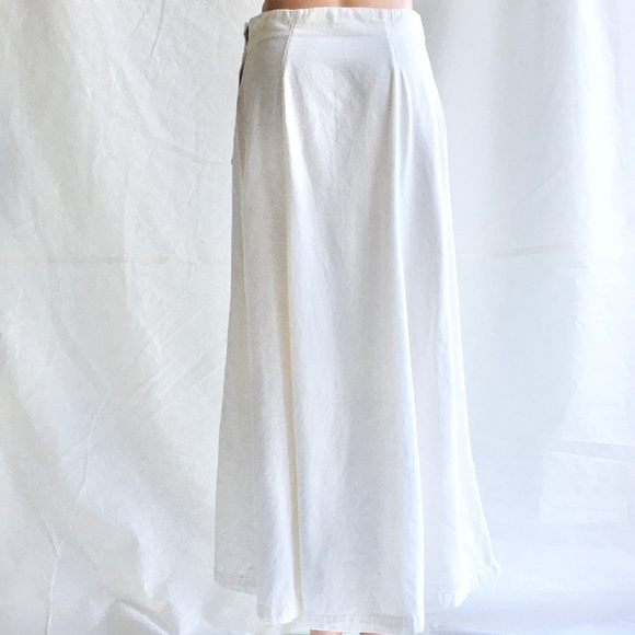 Ralph Lauren Country off white cotton fit and flare maxi skirt size 8 - Picture 8 of 14
